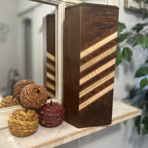 Precious stripes on black walnut