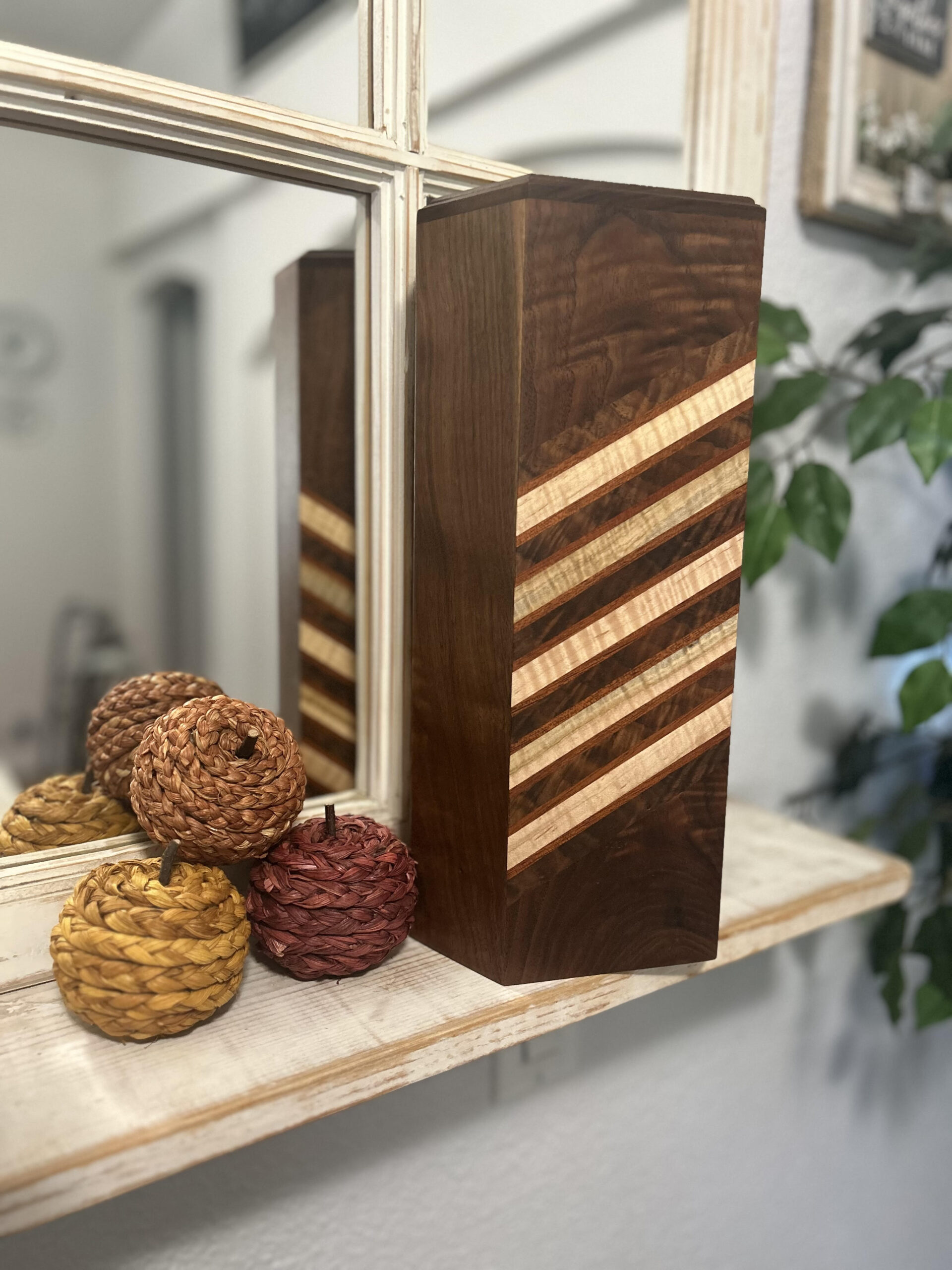 Precious stripes on black walnut